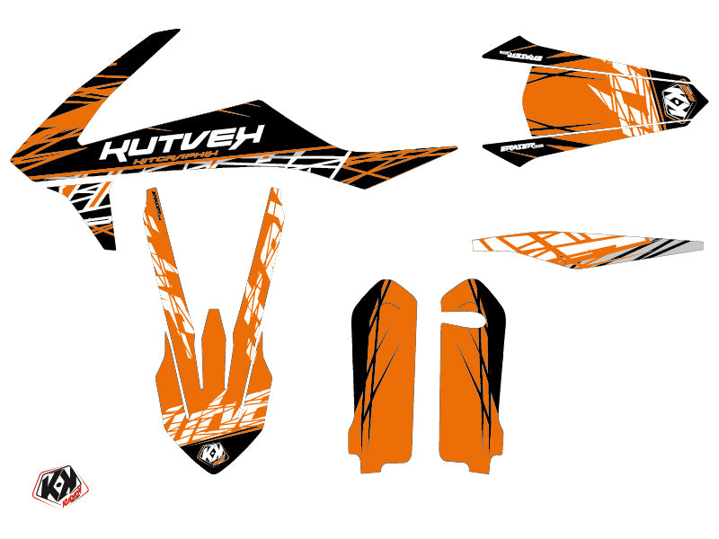 KTM 250 SXF Dirt Bike Eraser Graphic Kit Orange Black