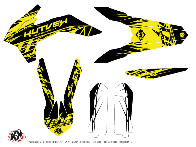 KTM 250 SX Dirt Bike Eraser Fluo Graphic Kit Yellow