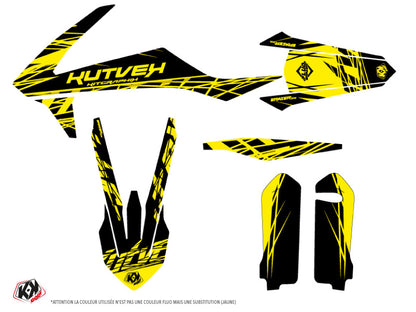 KTM 250 SXF Dirt Bike Eraser Fluo Graphic Kit Yellow