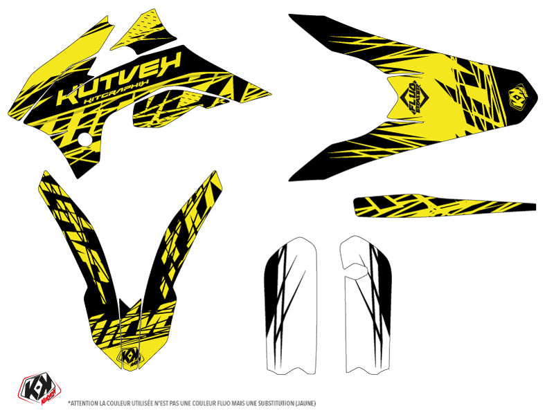 KTM 85 SX Dirt Bike Eraser Fluo Graphic Kit Yellow