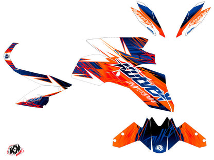 KTM Super Duke 1290 R Straßenmotorrad Eraser Grafik-Kit Blau Orange