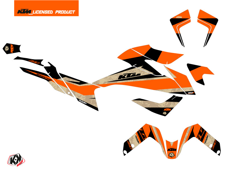 KTM 390 Adventure Street Bike Eskap Graphic Kit Orange Sand