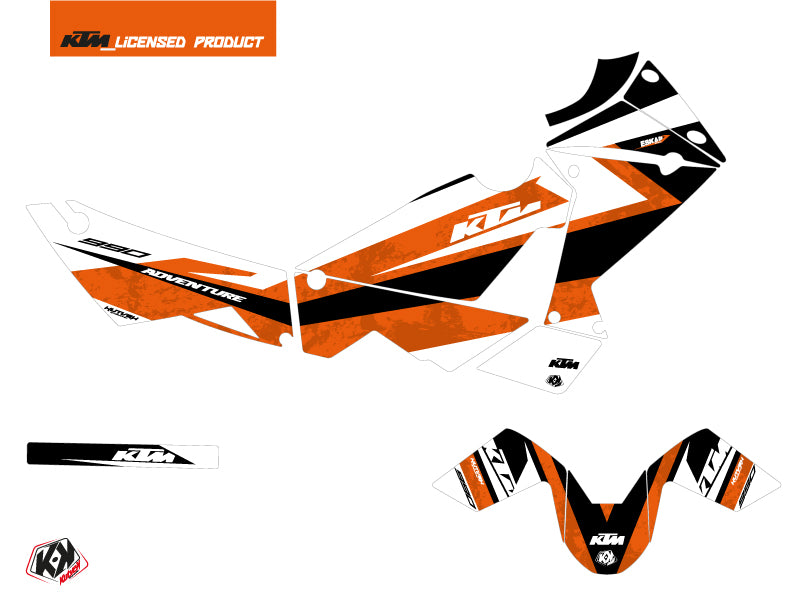 KTM 990 Adventure Street Bike Eskap Graphic Kit Orange White