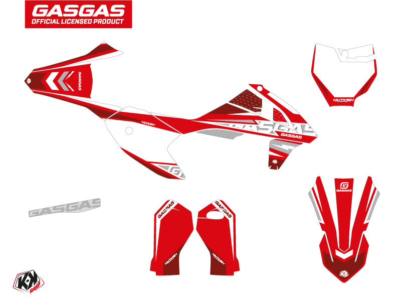 GASGAS MC 50 Dirt Bike Flash Graphic Kit Red