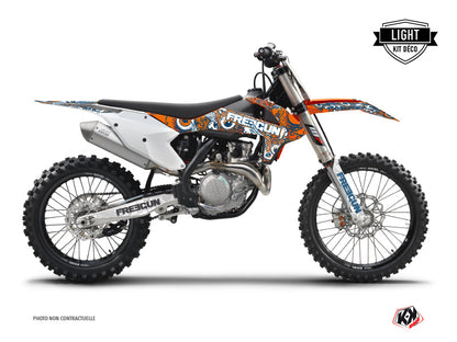 KTM 250 SX Dirt Bike Freegun Eyed Graphic Kit Orange LIGHT - Light versie