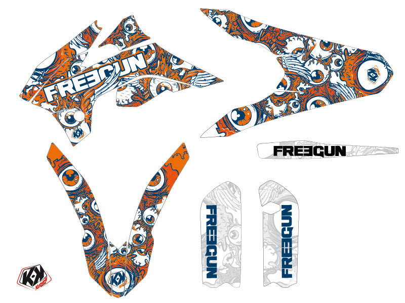 KTM 85 SX Dirt Bike Freegun Eyed Graphic Kit Orange