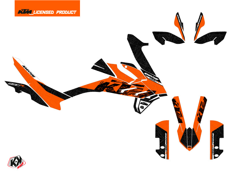 KTM 890 Adventure R Street Bike Gear Graphic Kit Orange