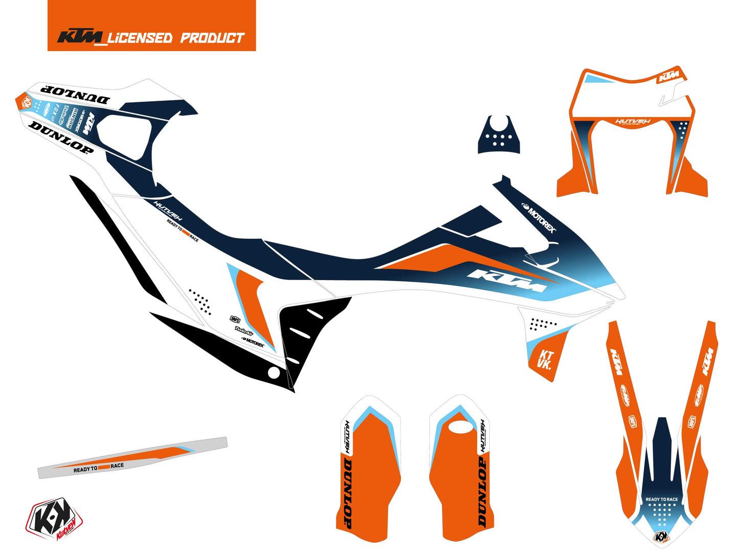 KTM 690 ENDURO R Dirt Bike Genesis Graphic Kit Blue