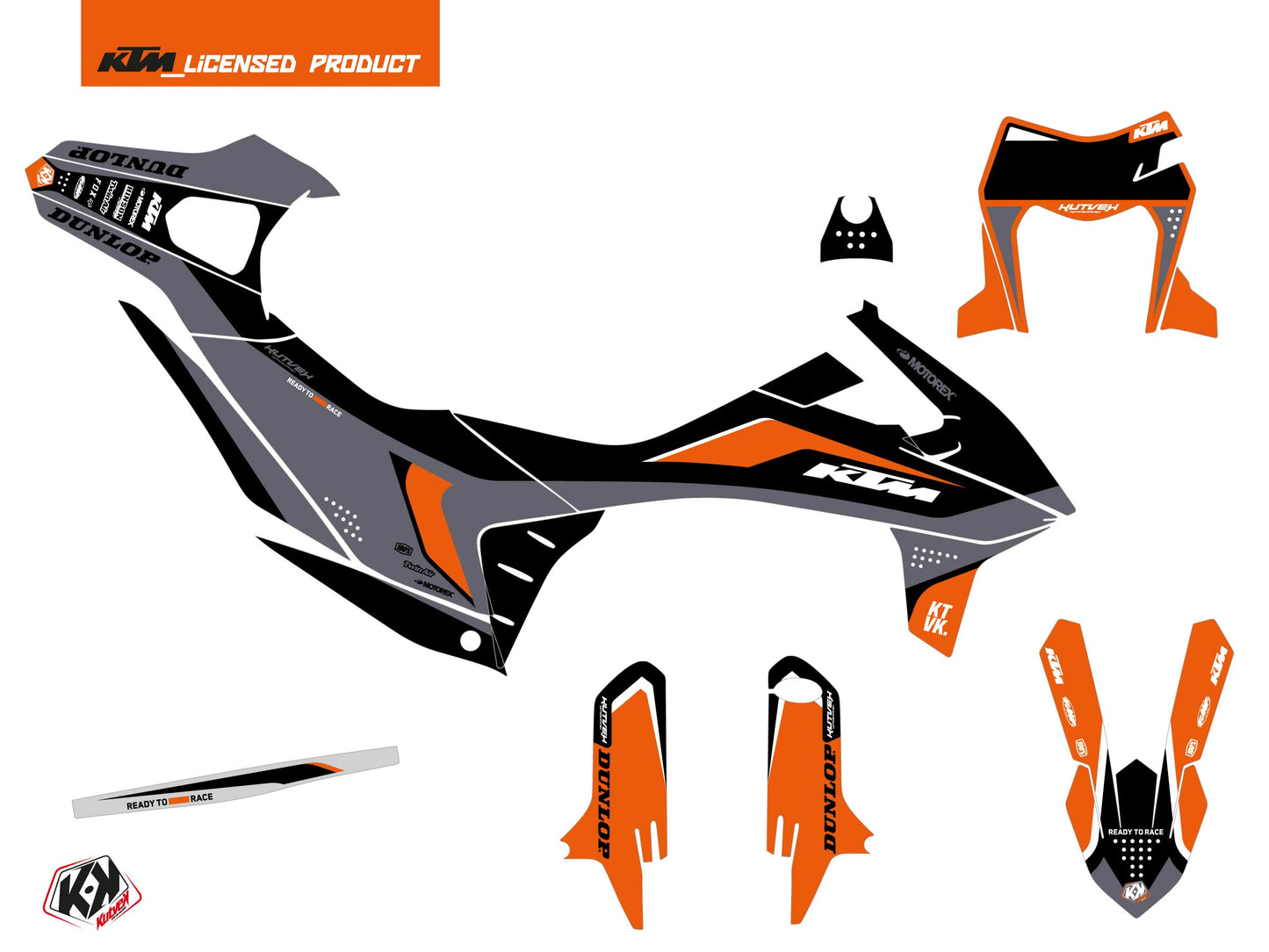 KTM 690 SMC R Dirt Bike Genesis Graphic Kit Black