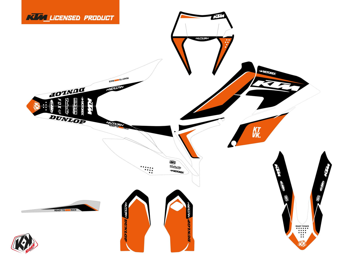 KTM 250 FREERIDE Dirt Bike Genesis Graphic Kit Black