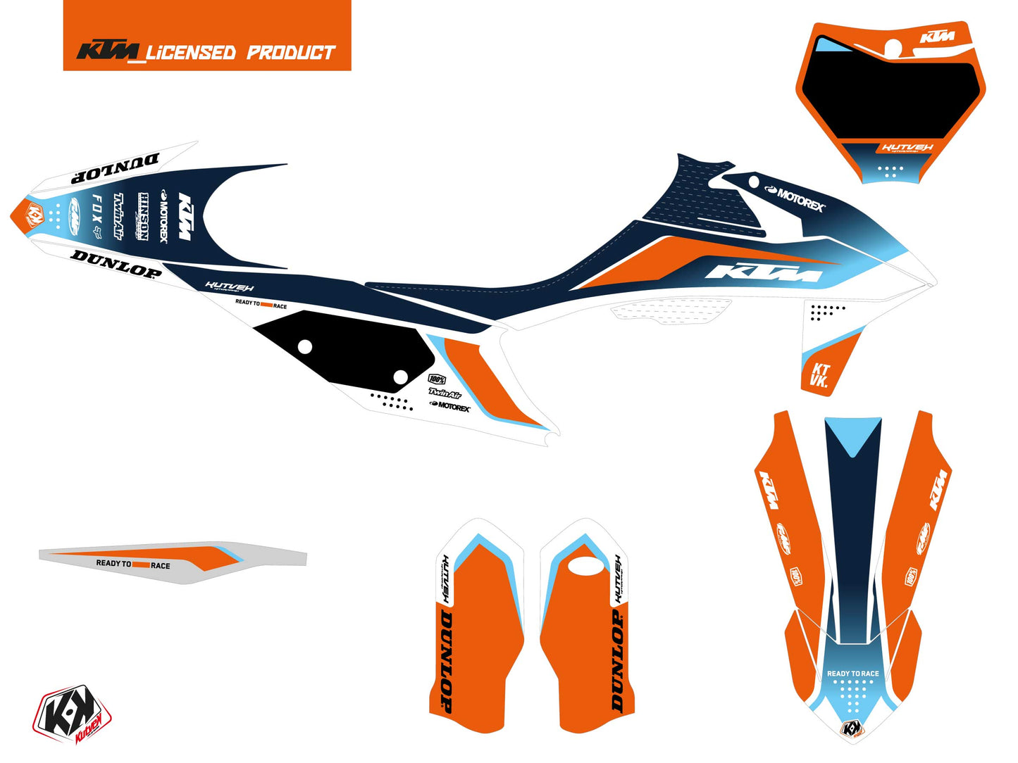KTM 125 SX Dirt Bike Genesis Graphic Kit Blue