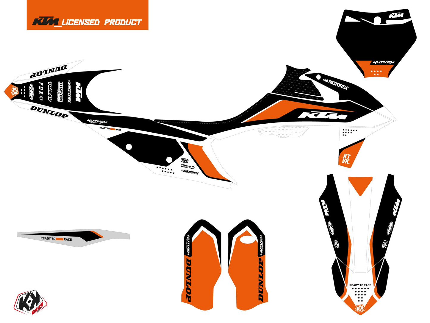 KTM 150 SX Dirt Bike Genesis Graphic Kit Black