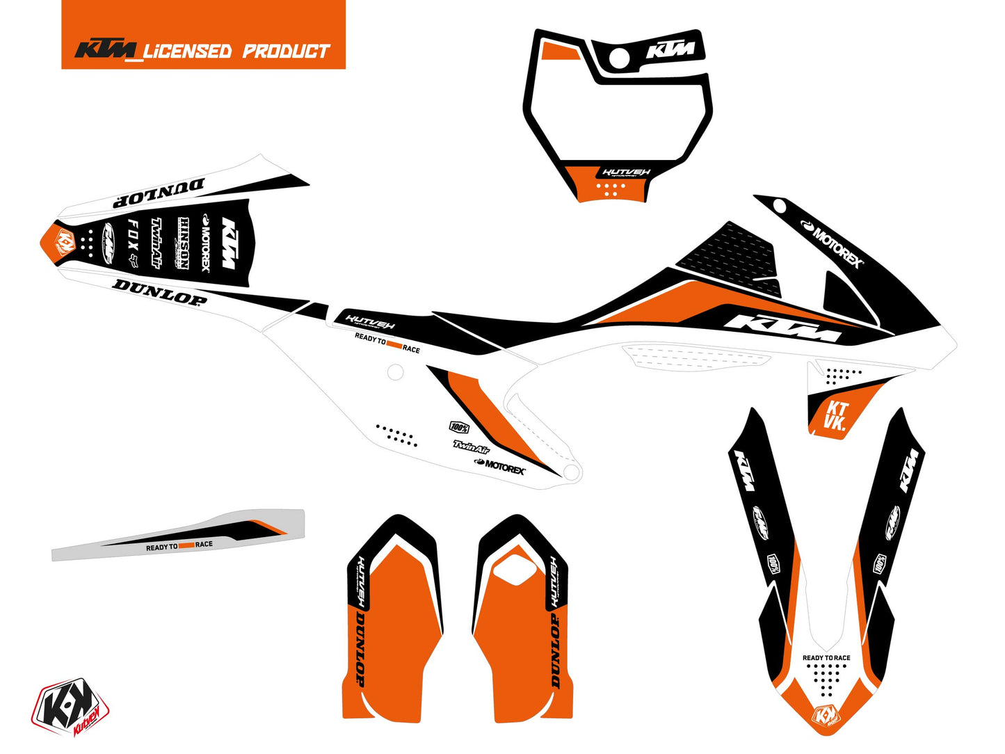 KTM 85 SX Dirt Bike Genesis Graphic Kit Black