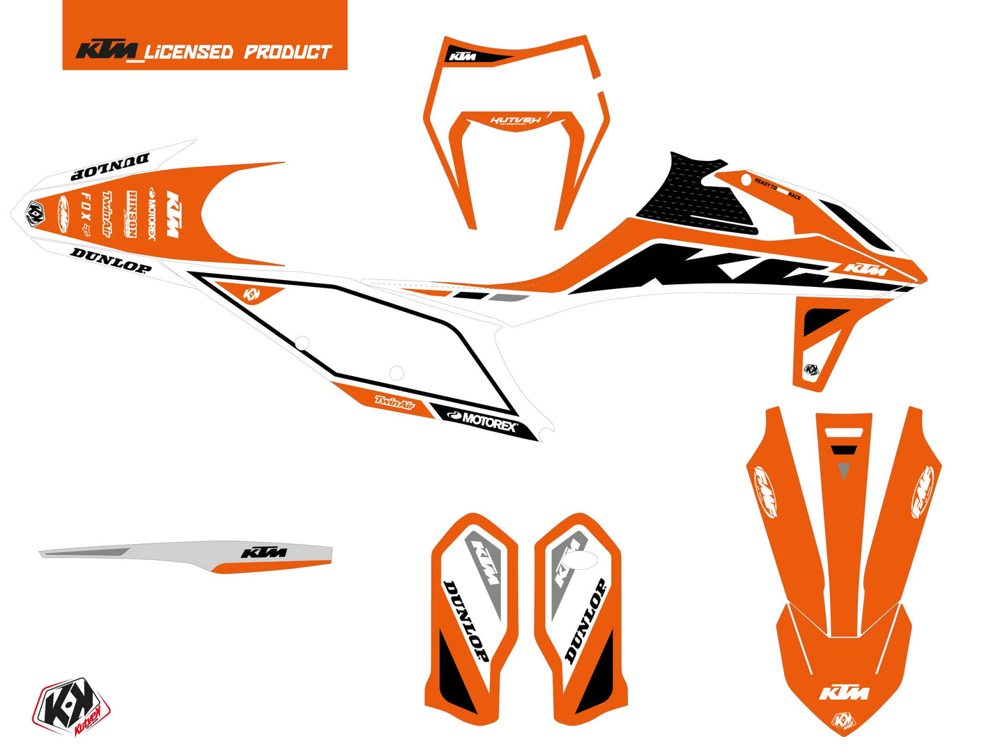 KTM EXC-EXCF Dirt Bike Global Graphic Kit Orange