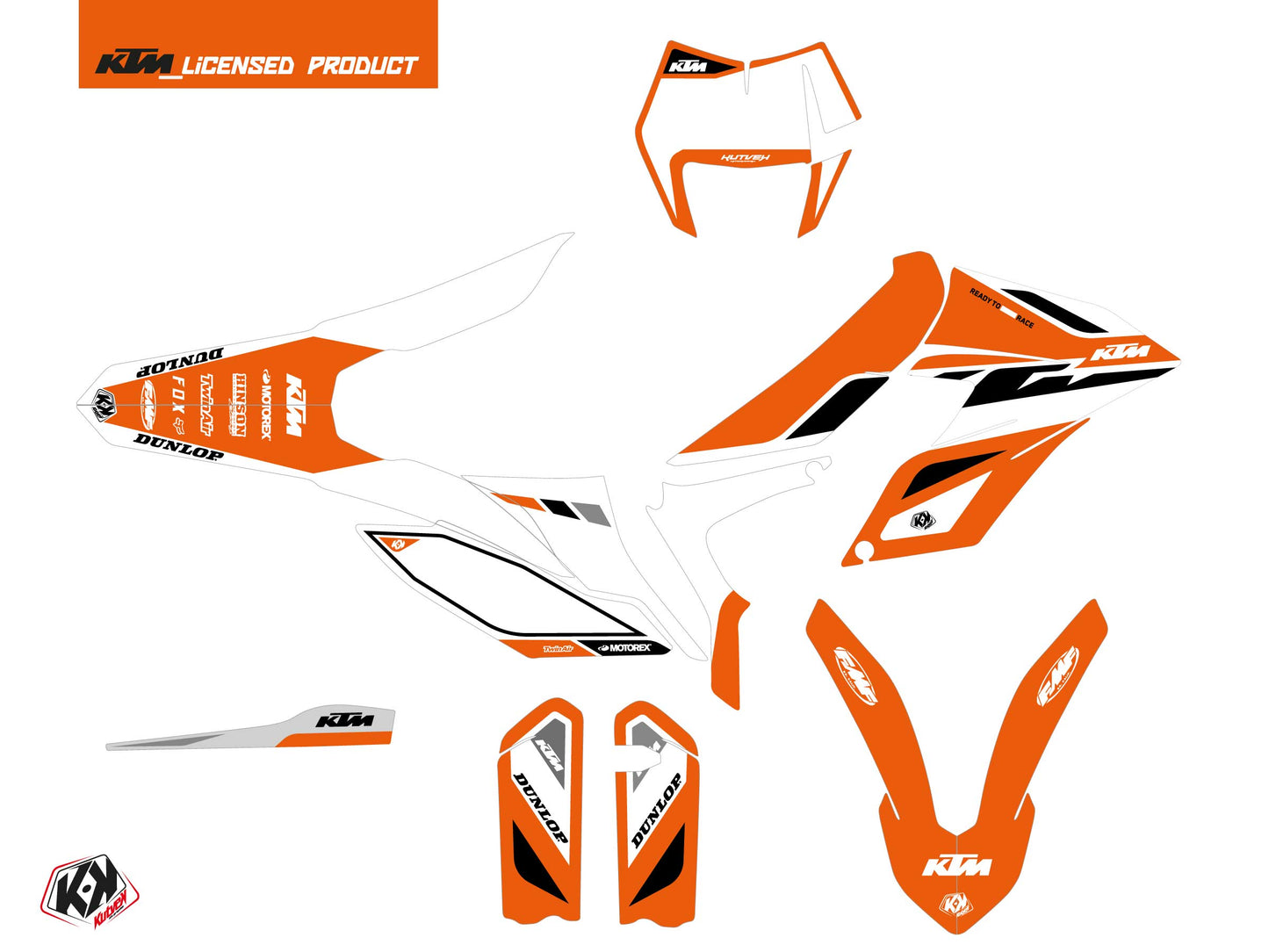 KTM 350 FREERIDE Dirt Bike Global Graphic Kit Orange