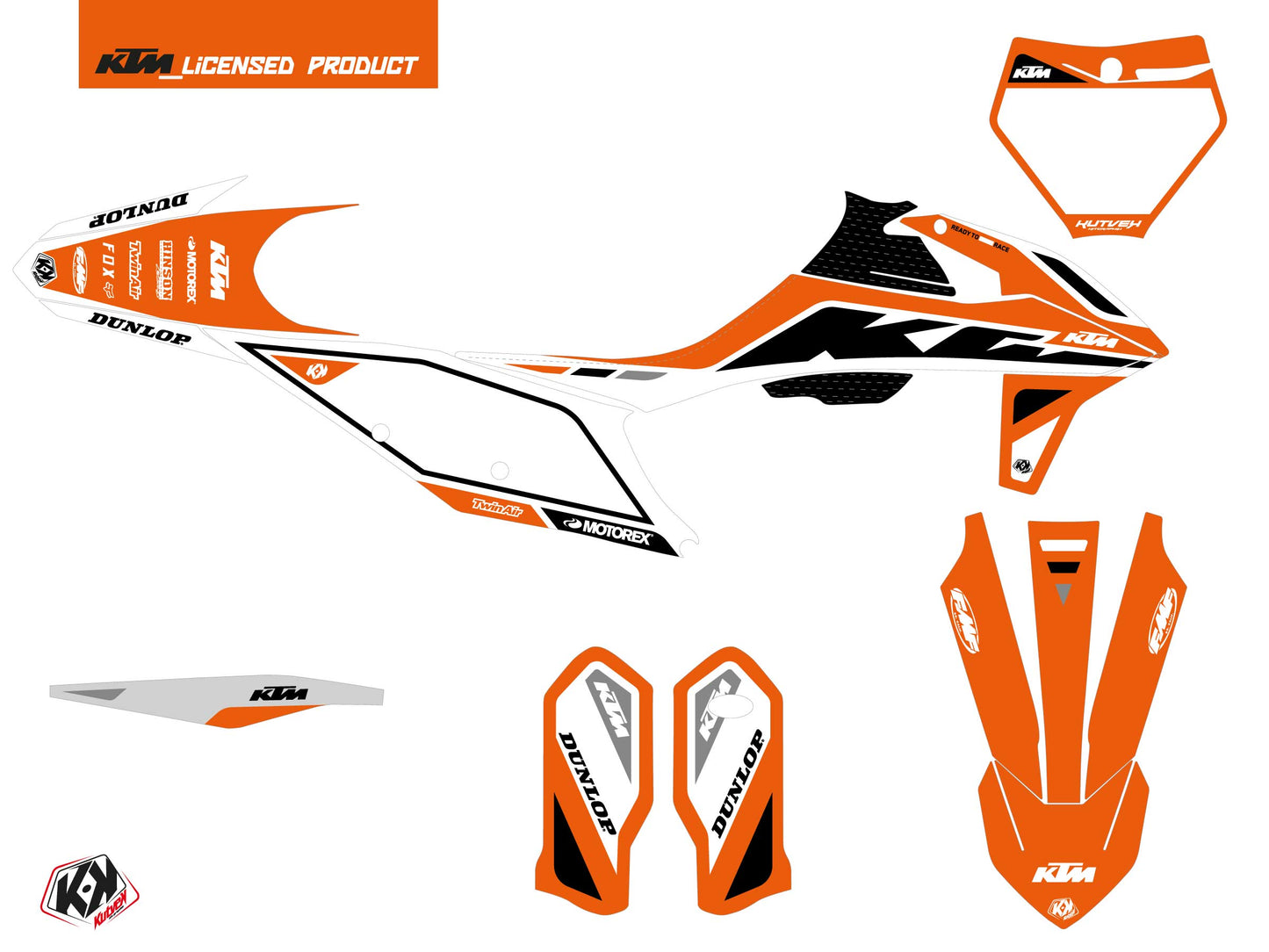 KTM 450 SXF Dirt Bike GLOBAL Grafikkit Orange