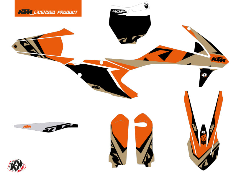 KTM 125 SX Dirt Bike Gravity Graphic Kit Orange Sand