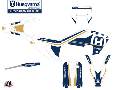 Husqvarna 501 FE Dirt Bike Heritage Grafikset Weiß