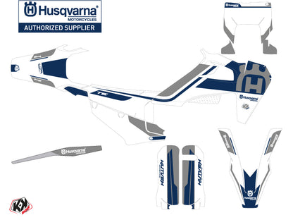 Husqvarna 125 TE Dirt Bike Heritage Graphic Kit White Grey