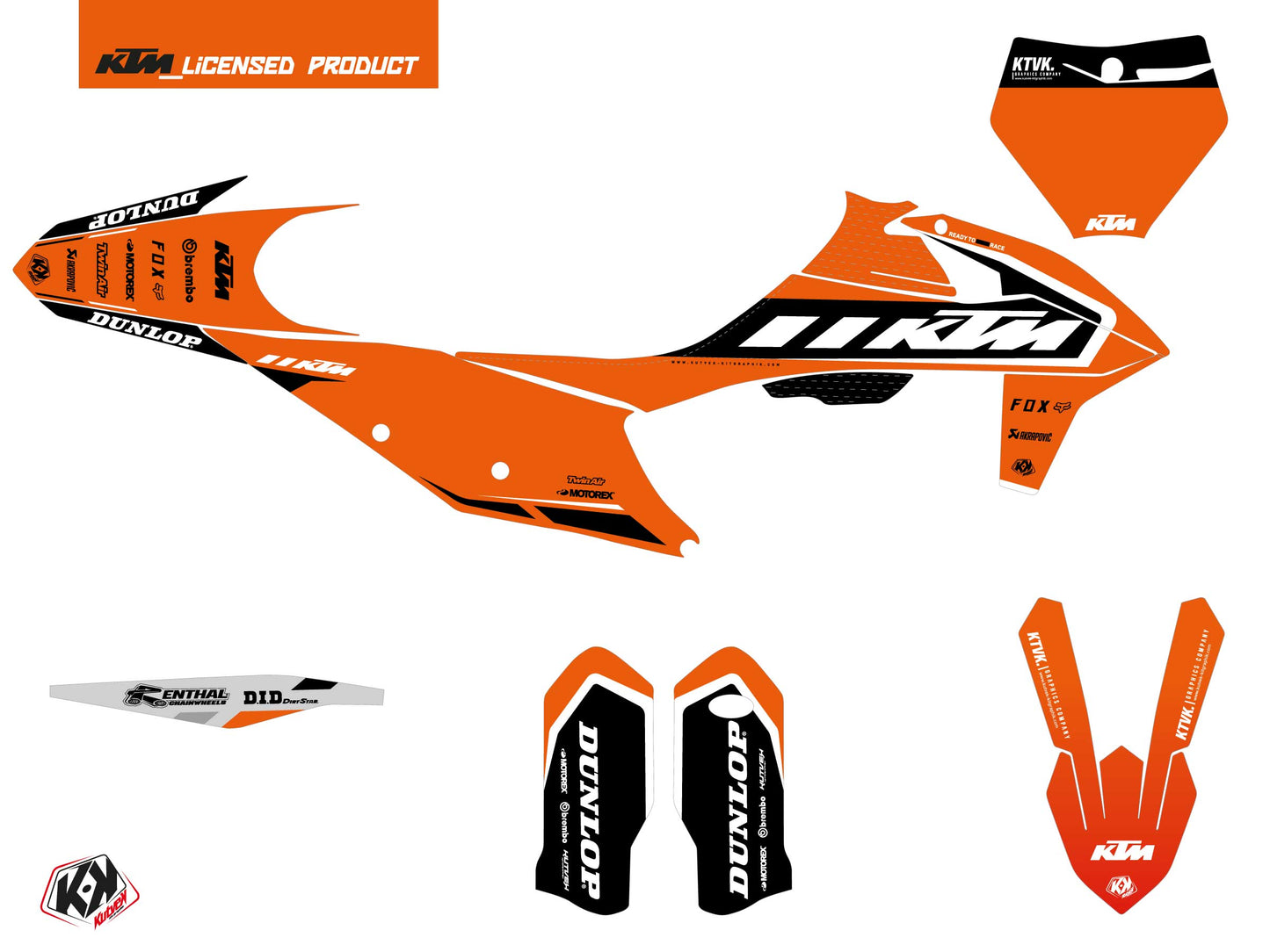 KTM 450 SMR Dirt Bike Keystone Graphic Kit Orange