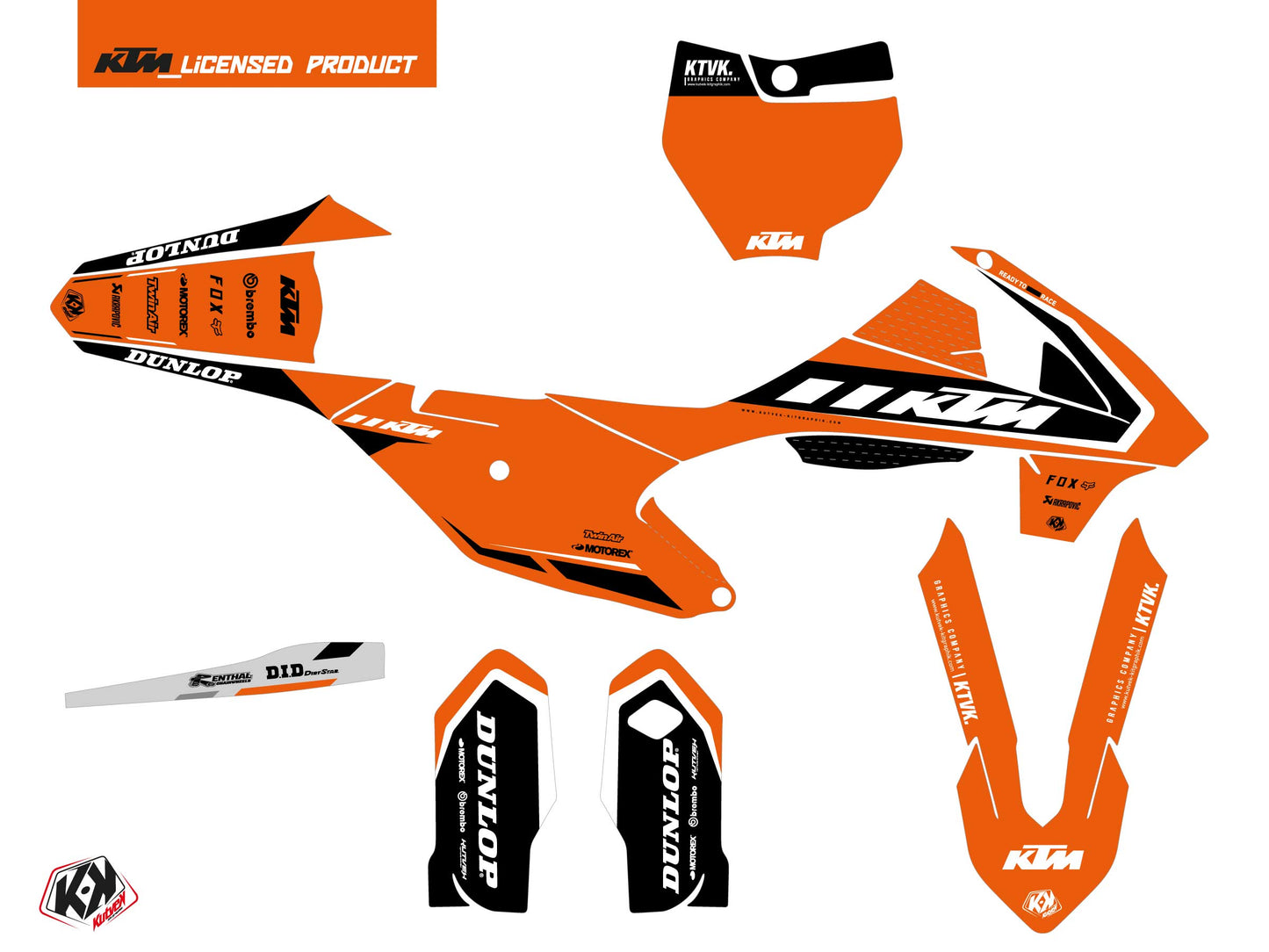 KTM 85 SX Dirt Bike Keystone Graphic Kit Orange