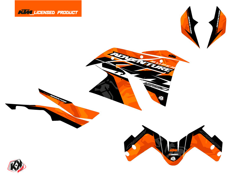 KTM 1290 Super Adventure S Street Bike Kombat Graphic Kit Orange