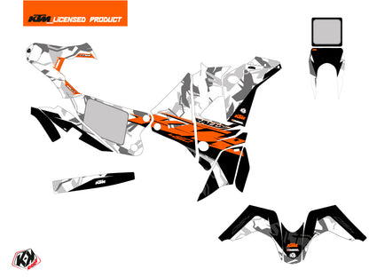 KTM 450 Rally Motocross Kombat Graphic Kit Grey Orange