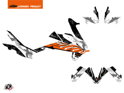 KTM 890 Adventure Street Bike Kombat Grafikkit Grau Orange