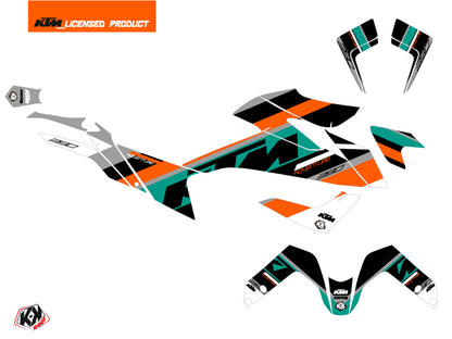 KTM 390 Adventure Street Bike Kontrol Grafikkit Orange Weiß