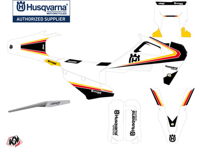 Husqvarna 300 TE Dirt Bike Legacy Grafik-Kit Schwarz Gelb