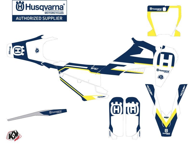 Husqvarna FC 450 Dirt Bike Nova Graphic Kit Blue