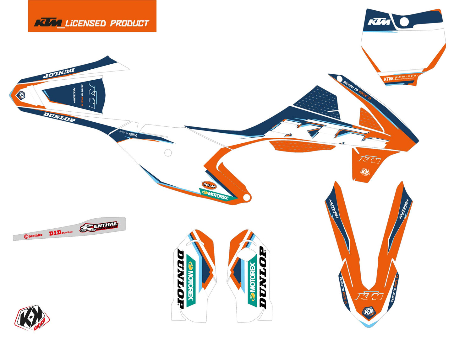 KTM 85 SX Dirt Bike Origin - K22 Graphic Kit Blue