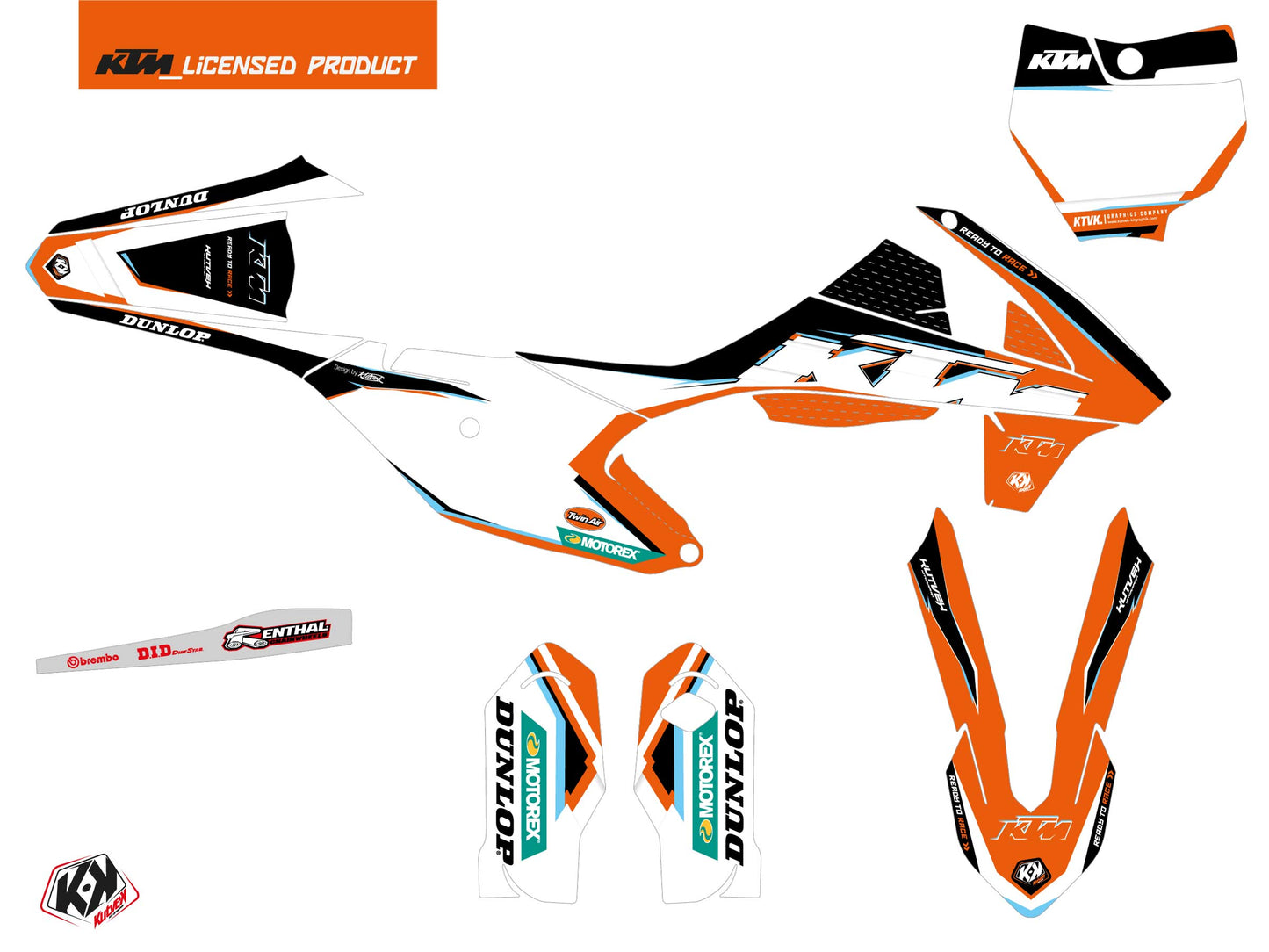 KTM 85 SX Dirt Bike Origin-K22 Graphic Kit Black