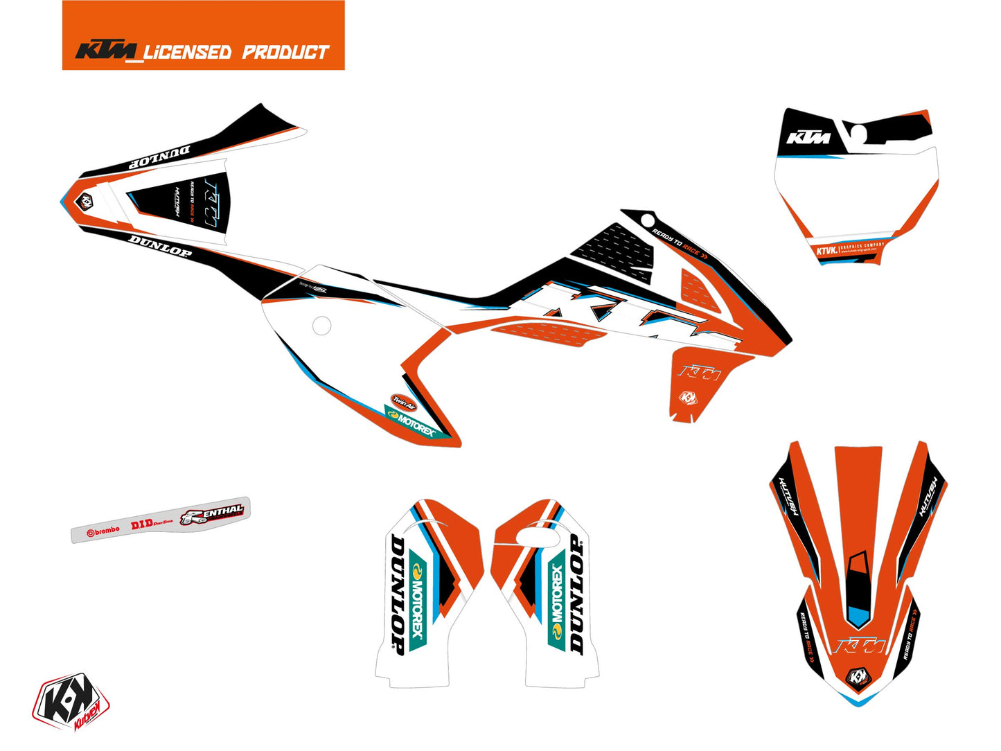 KTM 50 SX Dirt Bike Origin-K22 Graphic Kit Black