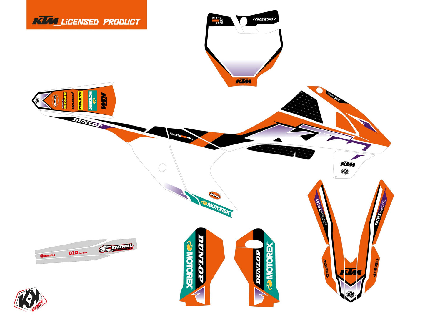 KTM 65 SX Dirt Bike Origin-K23 Graphic Kit Orange
