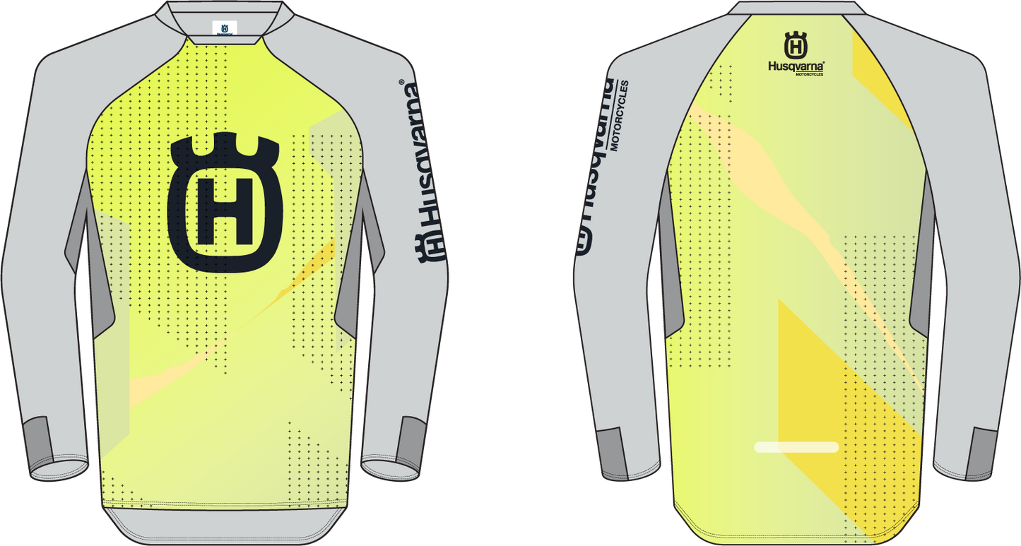 Kids Railed Jersey Yel/Grey - Size: 104/3-4Y