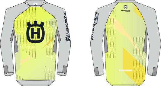 Kids Railed Jersey Yel/Grey - Size: 104/3-4Y