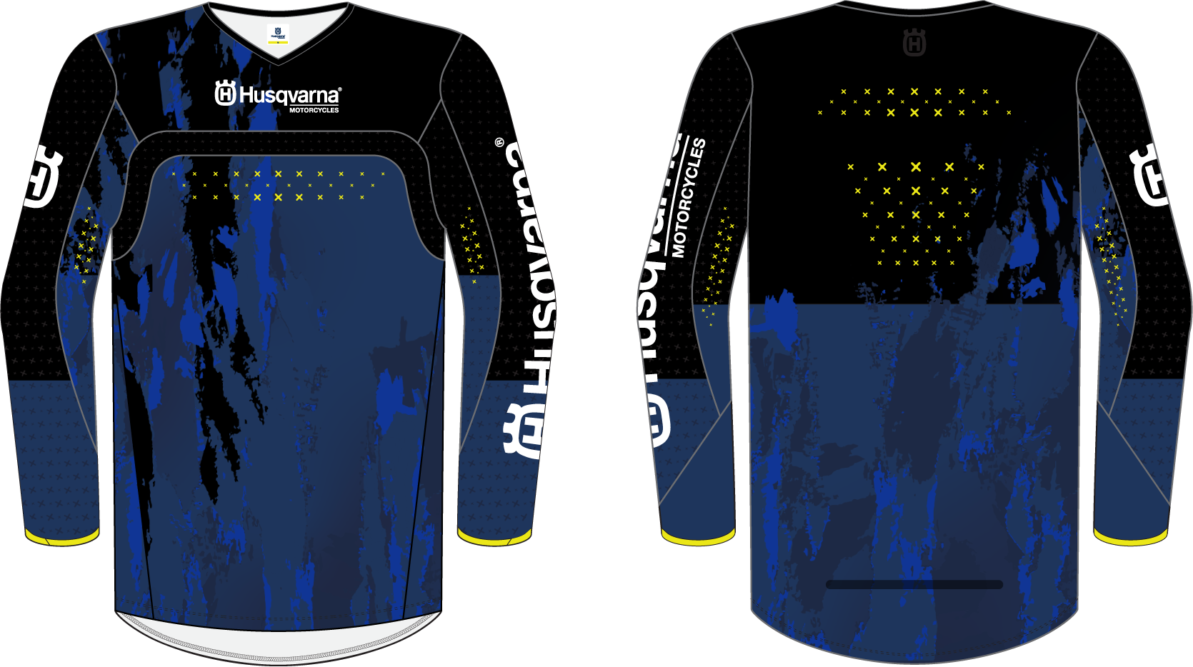 Railed Jersey BLK/BLUE - Size: S