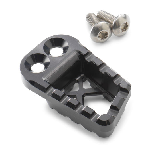 Foot brake lever step plate