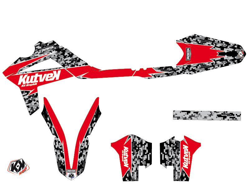 GASGAS 125 EC Dirt Bike Predator Graphic Kit Black Red