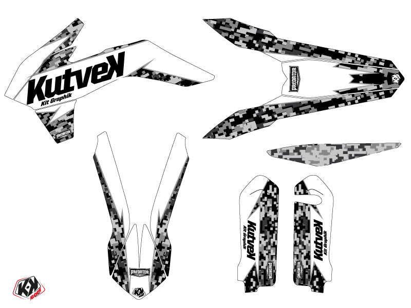 KTM 250 SX Dirt Bike Predator Graphic Kit White