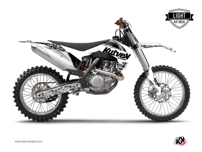 KTM 250 SX Dirt Bike Predator Graphic Kit White LIGHT - Light versie