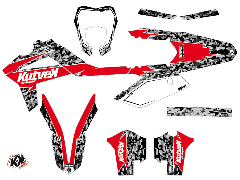 GASGAS ECF Dirt Bike Predator Graphic Kit Black Red