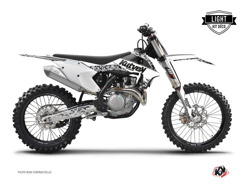 KTM 450 SXF Dirt Bike Predator Graphic Kit White LIGHT - Light versie