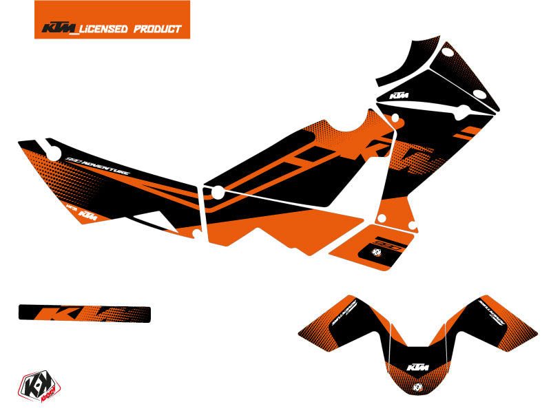 KTM 990 Adventure Street Bike Raster Graphic Kit Black Orange