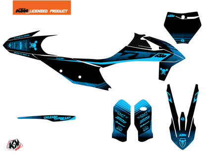 KTM 300 XC Dirt Bike Replika Thomas Corsi 2020 Grafikkit Schwarz Blau