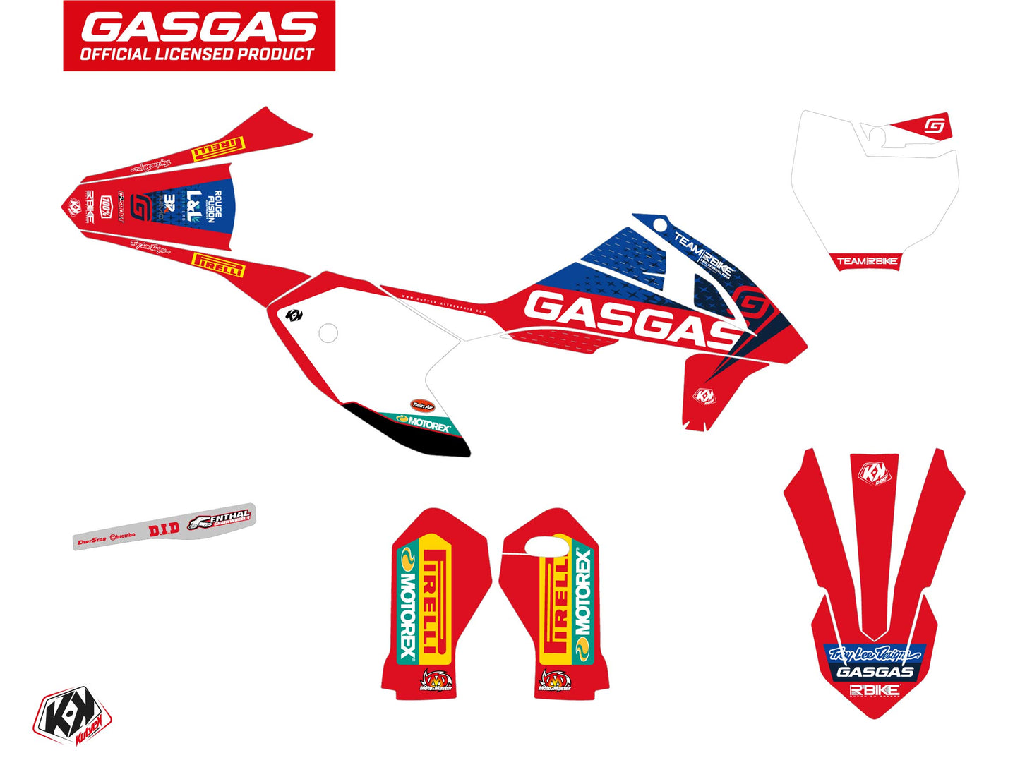 GASGAS MC 50 Dirt Bike Team RBike Graphic Kit