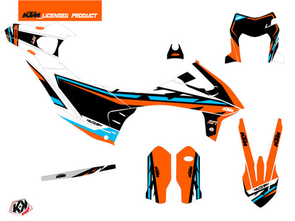 KTM 690 ENDURO R Dirt Bike Rift Grafikkit Orange Blau