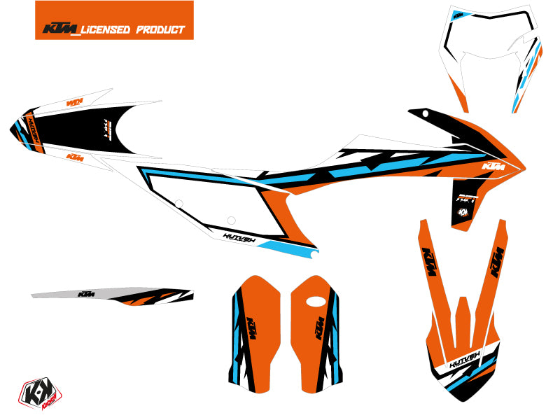 KTM EXC-EXCF Dirt Bike Rift Graphic Kit Orange Blue