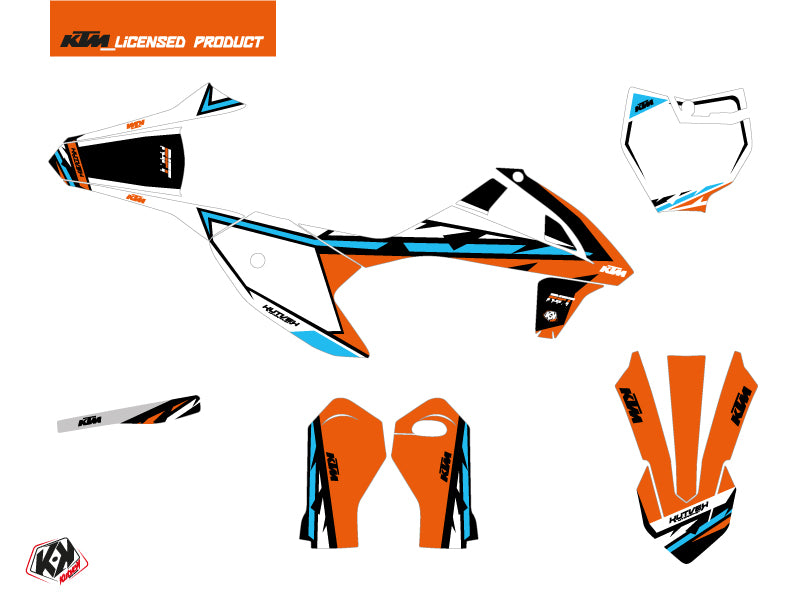 KTM SX-E 5 Dirt Bike Rift Graphic Kit Orange Blue